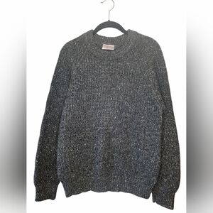 CIRCUIT vintage 80s/90s Grey Marl Speckled Raglan Crewneck Sweater, Size M